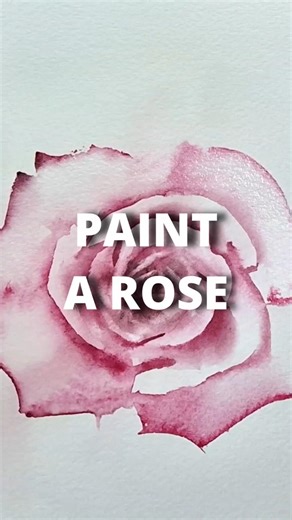 Paint a Stunning Watercolour ROSE #shorts #watercolour #rosepainting