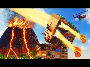 Realistic Volcano Eruption Destruction 😱 Teardown Movie