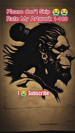 Please don't Skip Art Work || #Art_By_Prince_1.M #art #drawing #trending #short #artwork #Hanuman ji