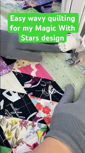 Easy quilting with wavy lines - stress free and very effective #quilting