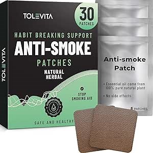Anti-Smoke Herbal Patches 7 mg | Quit Smoking Patches to Help Reduce Cravings | Herbal Stop Smoking Aid for a Healthier Lifestyle - 30 Patches