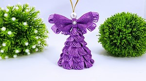 210K views · 5.5K reactions | How To Make Christmas Angel For tree Ornaments | Easy To make Christmas Foam Paper Angel | Christmas #ChristmasCrafts #MakingChristmasAngel #FoamPaperAngel | Entertaining Arts | Facebook