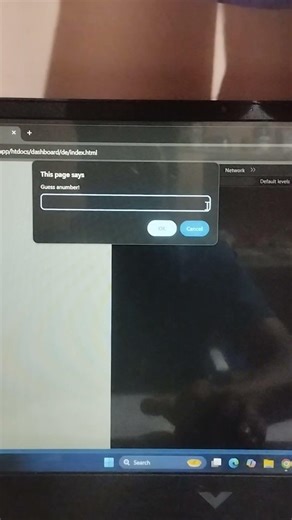 Number guessing game using javascript ✨🥳#reels #app #project
