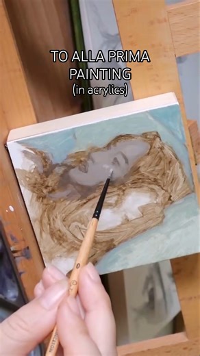 Painting Fae Portraits & trying alla prima with acrylics 💚 #acrylicpainting #portraitpainting #fae