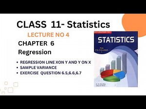Class 11 chapter 6 regression exercise question