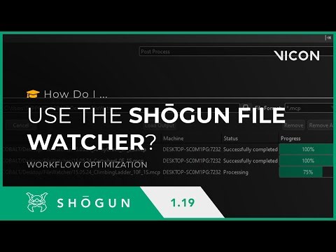 Vicon Shōgun: How do I use File Watcher to automate processing?