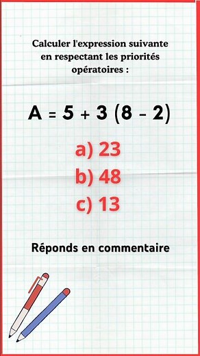 Enchaînement d’opérations et ordre de calcul #math #mathematics #viralvideos #calcul