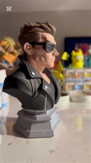 Terminator, 3D statue handpainted! #art #3dprinting #fanart #drawing #terminator