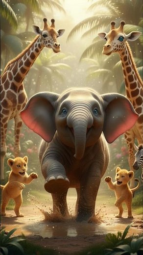 🐘 The Happy Elephant Stomp Dance Song for Kids! | Cute Jungle Animals & Nursery Rhyme