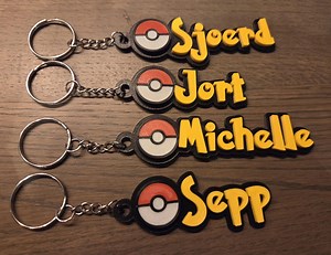 Pokemon Keychain Theme With Name (personalized) - Etsy