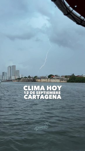 Clima Cartagena Hoy 12 de Septiembre ⛈️