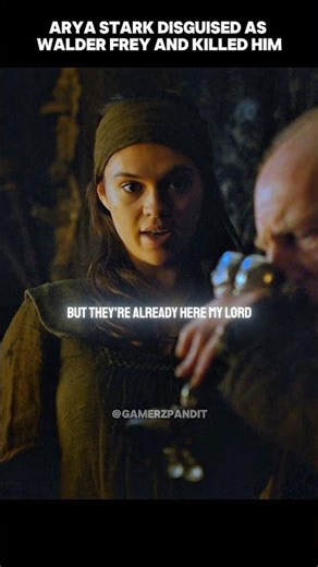Arya Stark disguised as Walder Frey and killed him 🔥☠️| #shorts #gameofthrones