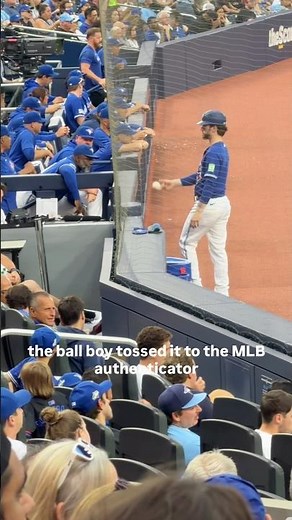 MLB authenticator recorded exactly when and how the ball was used before it could be sold to fans