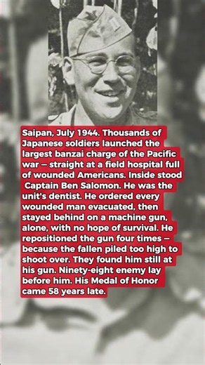 A Dentist Held Off the Largest Banzai Charge of WW2 Alone — It Really Happened