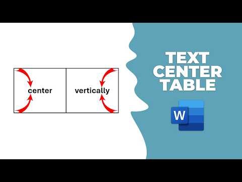 How to put text in the center of a table in word