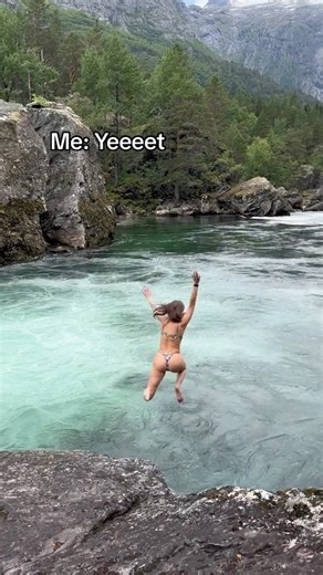 Norwegian’s delightful summer swim is America’s cold plunge 🥶🤣 Would you jump into a mountain river?! I loved jumping into the cold water, it was so refreshing, cleansing, and definitely woke me up! The water in Norway was so clean, you could literally drink it from the river 😍 . . #coldplunge #riverswimming #travelnorway #norway #norwaytravel #norwaynature #nature #cleansing #swimming #yeeet | Colbi Maxwell