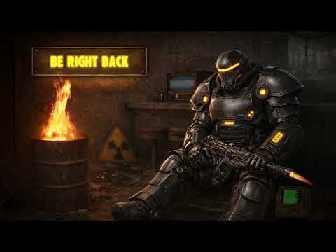 Post-Apocalyptic Soldier ⚙️ Armored Exosuit Wasteland | Dark Sci-Fi Background | Stream Screen
