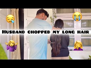 Drastic hair transformation😱 Husband chopped my hair || Long to short hair 😩😭 vlog couple video