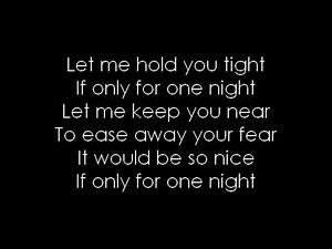 If only for one night - Luther Vandross (lyrics)