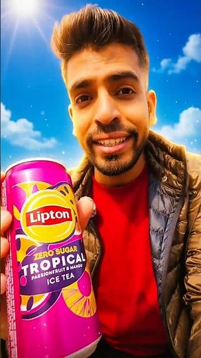 Zero Sugar But Tropical Flavor? Lipton Passion Fruit Mango Iced Tea Review 🥭 #lipton #nobodynoticed