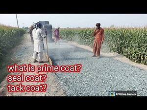 Prime coat seal coat tag coat bitumen working on site