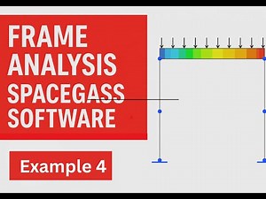 Frame analysis using SpaceGass software - example 4