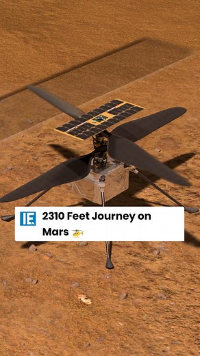 On April 8 2022, NASA's Ingenuity Helicopter shattered records on Mars, zooming faster and farther than ever before. In an exhilarating 161-second flight captured by its navigation camera, Ingenuity traveled 2,310 feet at speeds hitting 12.3 mph. A groundbreaking moment in the exploration of the Red Planet! | Interesting Engineering