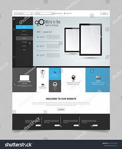 Website Template Designs Modern Flat Design Stock Vector (Royalty Free) 1216257703 | Shutterstock