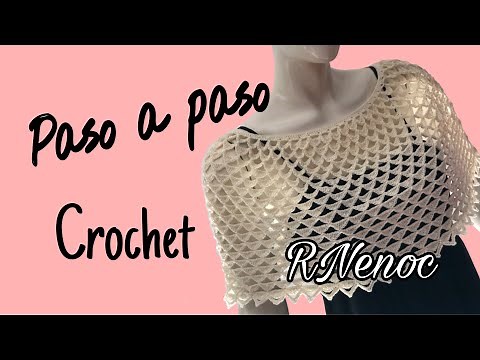 😍 CAPA Mañanita PONCHO Paso a Paso Ganchillo, Crochet Layer Up DIY Tutorial Muy fácil 😍