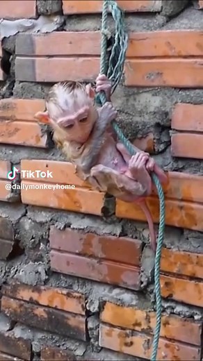 Baby Monkey's Hilarious Bath Time Rejection
