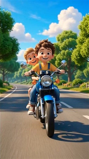 Little Mechanics! Kids Repair & Ride Vintage Bike 🏍️👦 #shorts #ai