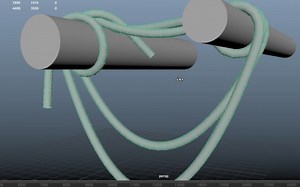 Maya绳子插件， 动态带碰撞
