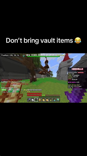 Mineville free vault items PvP #smp #pvp #mineville #minecraft