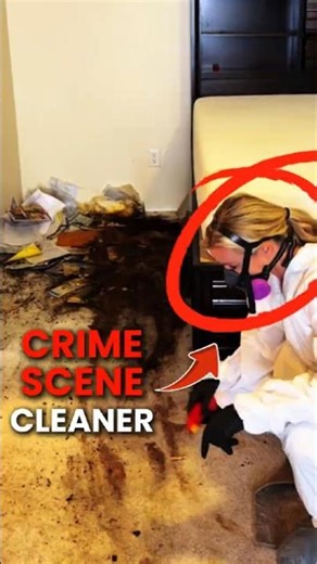 This Job Cleans Up After MURDERS 😳💀#CrimeSceneCleaner #WeirdJobs #CreepyJobs #shorts