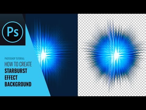 How to Create PSD Transparent Burst Effect Tutorial | Burst Effect Background in Adobe Photoshop