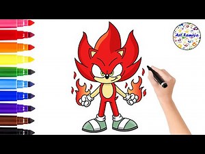 How to Draw FIRE SONIC Drawing Easy | Step by Step | Sonic the Hedgehog | Art Famiya