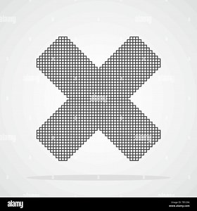 Pixel art design of X - cross. Vector illustration. Abstract reject cross in pixel style isolated Stock Vector Image & Art - Alamy