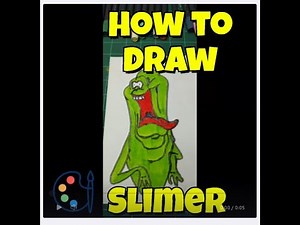 how to draw Slimer from Ghostbusters