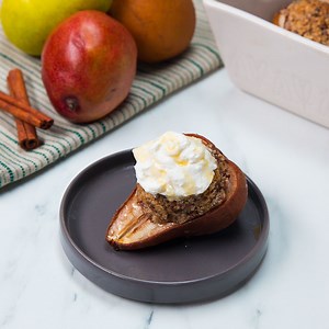 This baked pear crumble made with nuts and oats is understated and so satisfying 🍐 RECIPE: https://tasty.co/recipe/baked-pear-crumble | Tasty UK