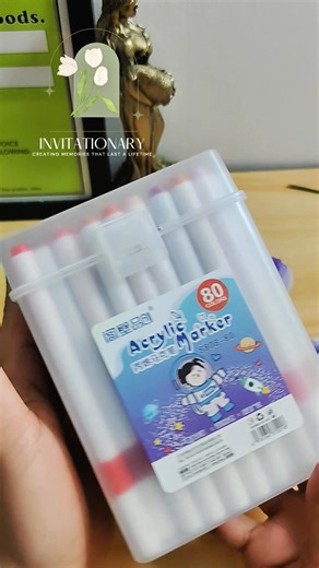 7.5K views · 76 reactions | Acrylic Markers lang ang pinangtutuldok ko sa Stargazer Freckles ✨ P180 lang yan.. checkout nyo na! #invitationary #tutorial #acrylicmarker #fuzzywireflowerbouquet | Invitationary | Facebook