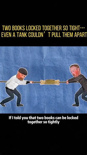 Two books locked together so tight even a tank couldn’t pull them apart #youtube #knowledge #science
