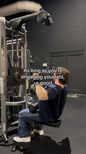 So many people believe that during lat pulldowns, the bar must touch your chest, or else it isn’t “full ROM.” But this is arbitrary. - If you feel your lats being engaged, that’s all that matters. You don’t even have to go below your chin, as you see me doing right here. - Gympin code: GABEMIARKA #gym #liftheavy #trainhard #sciencebasedtraining #advice