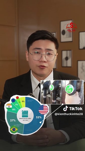THẾ GIỚI ĐÃ CÓ XĂNG E100, VÌ SAO VIỆT NAM VẪN TRANH LUẬN VỀ E10? #tiktoknews #taichinhkinhte #xange10 #xangdau #xangdauvietnam