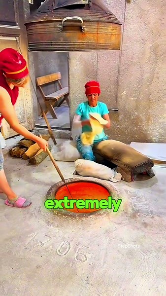 The Dangerous Way Traditional Armenian Bread Is Made 😳 #shorts