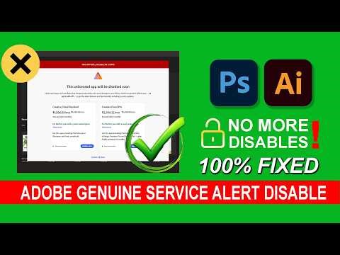 Adobe Genuine Service Alert Disable Fix | Remove Unlicensed App Warning Permanently