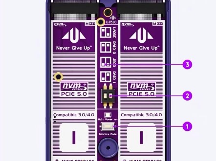 佳翼双子星系列硬阵列双NVME双盘NAS硬盘盒，采用JMS586R主控芯片，主动散热，全铝，体积超小JEYI Gemini 586R