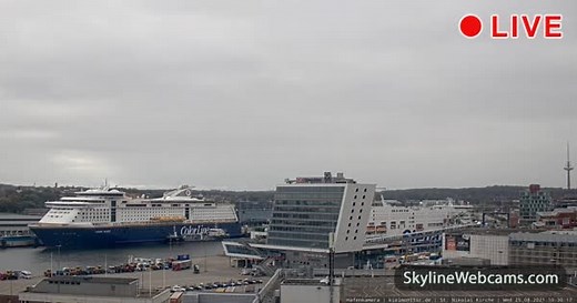【LIVE】 Live Cam Port of Kiel - Germany | SkylineWebcams
