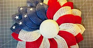How To Create A Homemade American Flag Flower Wreath