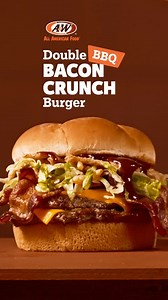 9.5K views · 117 reactions | Your favorite burger is BACK just in time for summer! Try the BBQ Bacon Crunch Burger today. *Available at participating locations. While supplies last. | A&W Restaurants | Facebook