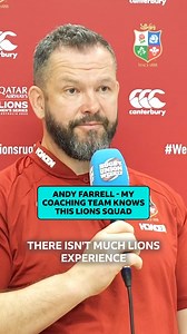 "They're best fit for the here and now" 🦁 Andy Farrell explains the Lions coaching selections #Lions2025 | BBC Radio 5 live Sport